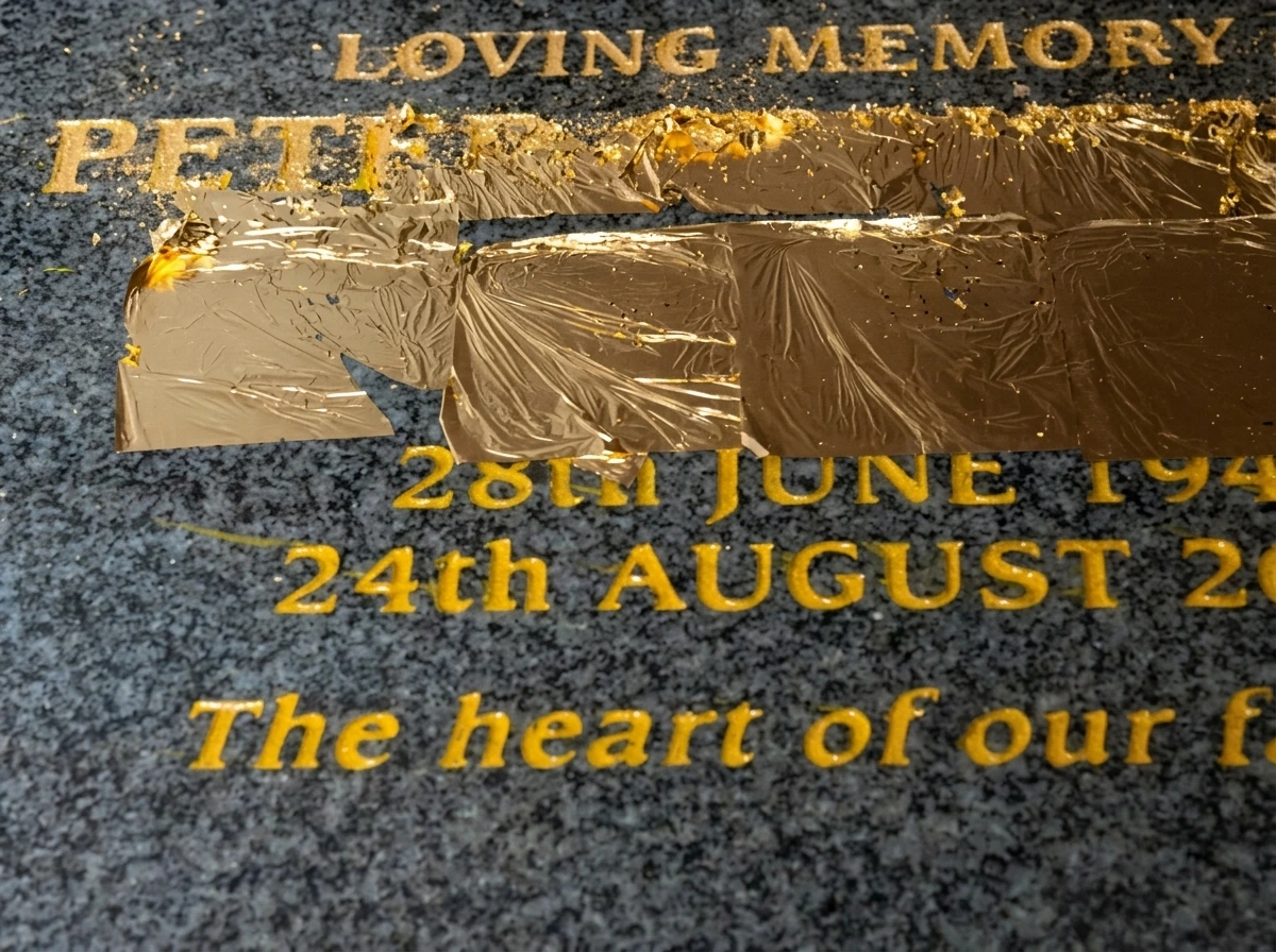Restoring Faded Inscriptions Re-Painting vs Hand-Gilding Restoring Faded Inscriptions Re-Painting vs Hand-Gilding